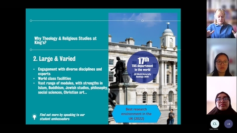 Thumbnail for Undergraduate Virtual Open Week July 2022: Introduction to Theology &amp; Religious Studies