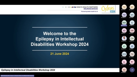 Thumbnail for Epilepsy in Intellectual Disabilities online Masterclass June 2024