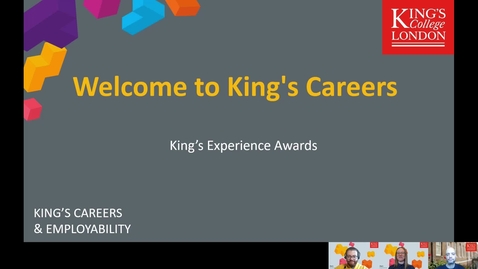 Thumbnail for Welcome to King's Experience Awards.