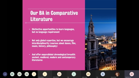 Thumbnail for entry Undergraduate Virtual Open Week: Introduction to Comparative Literature