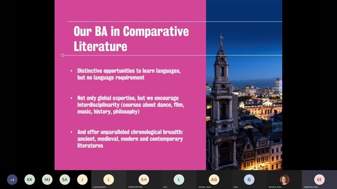 Thumbnail for Undergraduate Virtual Open Week: Introduction to Comparative Literature