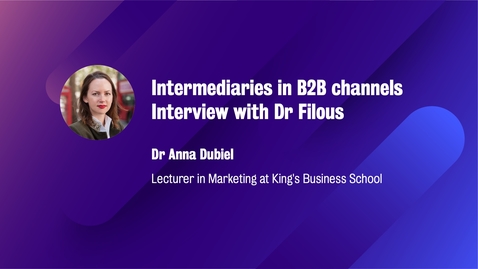 Thumbnail for entry Marketing_M9_W4_4.5 (Intermediaries in B2B channels) - Interview with Dr Filous