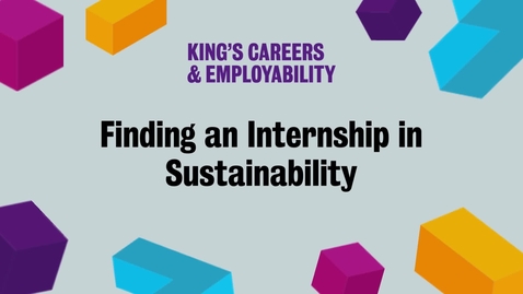 Thumbnail for Finding an Internship in Sustainability