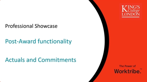 Thumbnail for Worktribe Showcase - Managing your grant budget