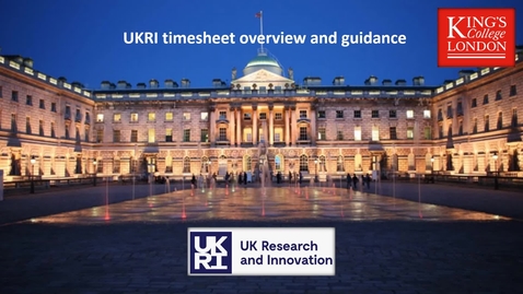 Thumbnail for UKRI Timesheets video