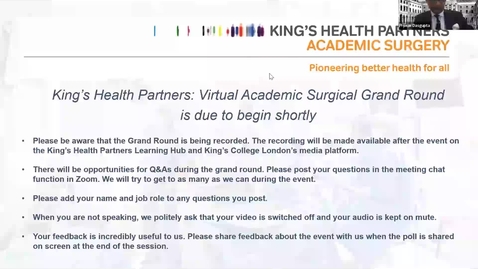 Thumbnail for entry Academic Surgical Grand Round 22 September