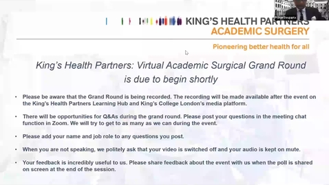 Thumbnail for Academic Surgical Grand Round Paediatric CNS Tumours 22 September