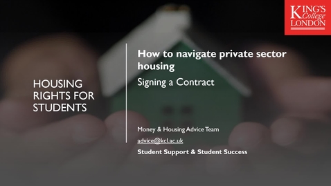 Thumbnail for How to Navigate Private Sector Housing Part 3 - Signing a Contract