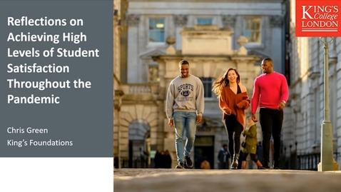 Thumbnail for Reflections on Achieving High Levels of Student Satisfactions throughout the Pandemic