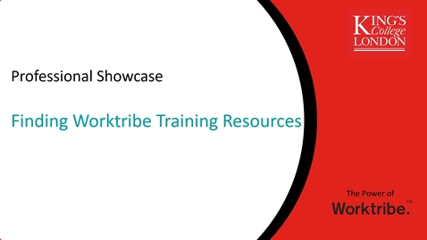 Thumbnail for Finding Worktribe Training Resources