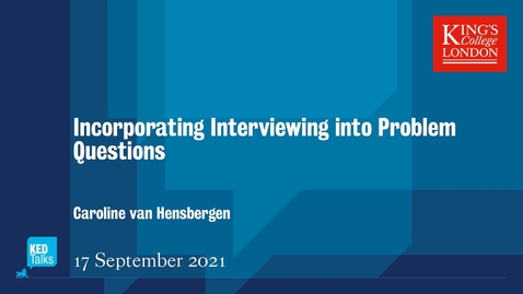 Thumbnail for Incorporating Interviews into Problem Questions