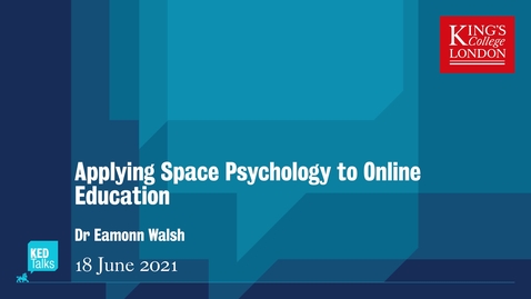 Thumbnail for Applying Space Psychology to Online Education