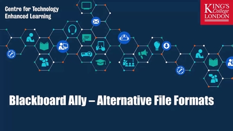Thumbnail for Blackboard Ally Alternative Formats