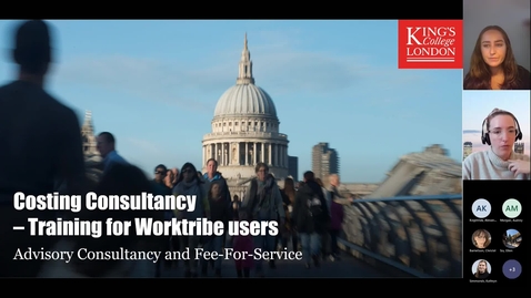 Thumbnail for Worktribe Costing research projects (Consultancy) – Training for Worktribe users-25/10/2022