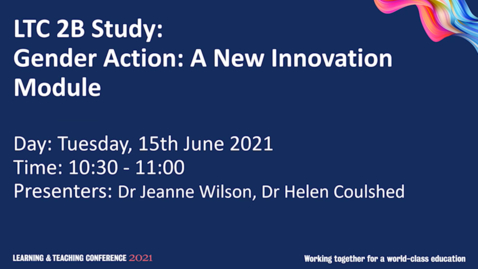 Thumbnail for Gender Action: A New Innovation Module