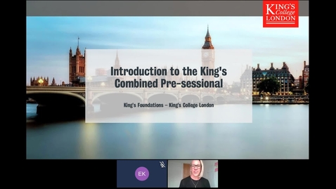 Thumbnail for King's College London - Pre-sessional Combined English Programme Q&amp;A - 28/04/2020