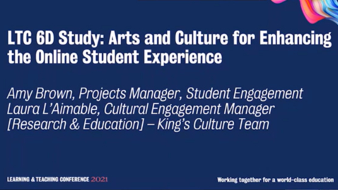 Thumbnail for Arts and Culture for Enhancing the Online Student Experience