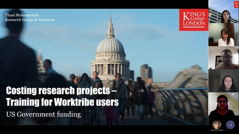 Thumbnail for entry Worktribe Costing research projects (US Government) – Training for Worktribe users