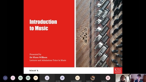 Thumbnail for entry Undergraduate Virtual Open Week: Introduction to Music