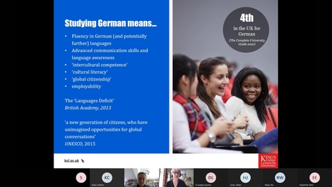 Thumbnail for entry Undergraduate Virtual Open Week: Introduction to Modern Languages: German