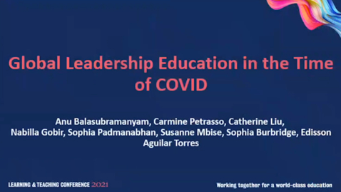 Thumbnail for entry Global Leadership Education in the Times of Covid