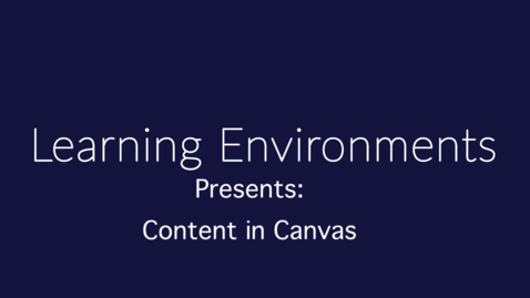 Thumbnail for Content in Canvas