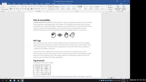 Thumbnail for Designing Accessible Documents &amp; PDFs