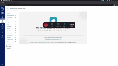 Thumbnail for entry Kaltura Lecture and Desktop Recording