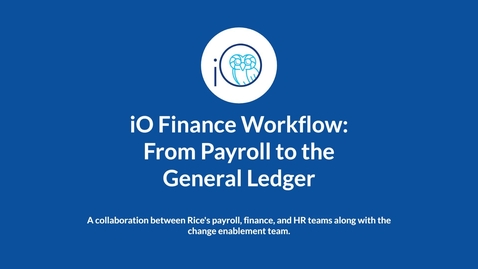 Thumbnail for How Payroll Charges Route through iO
