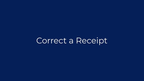 Thumbnail for Correct a Receipt