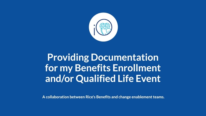 Providing Documentation for my Benefits Enrollment and/or Qualified Life Event