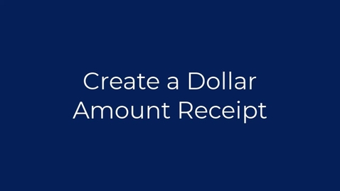 Thumbnail for Create a Dollar Amount Receipt