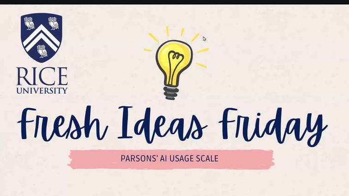 Fresh Ideas Friday: Parsons' AI Usage Scale