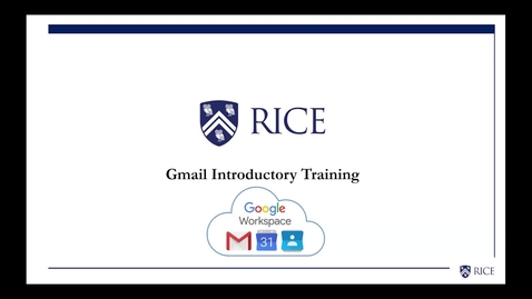 Thumbnail for Introductory Gmail Training Video