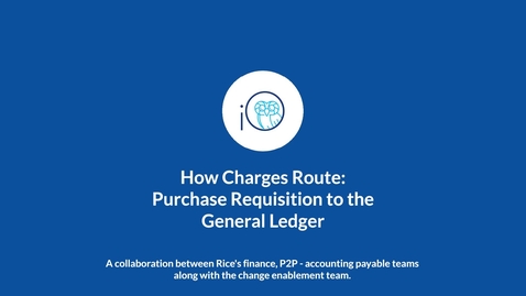 Thumbnail for How Charges Route: Purchase Requisition to the General Ledger
