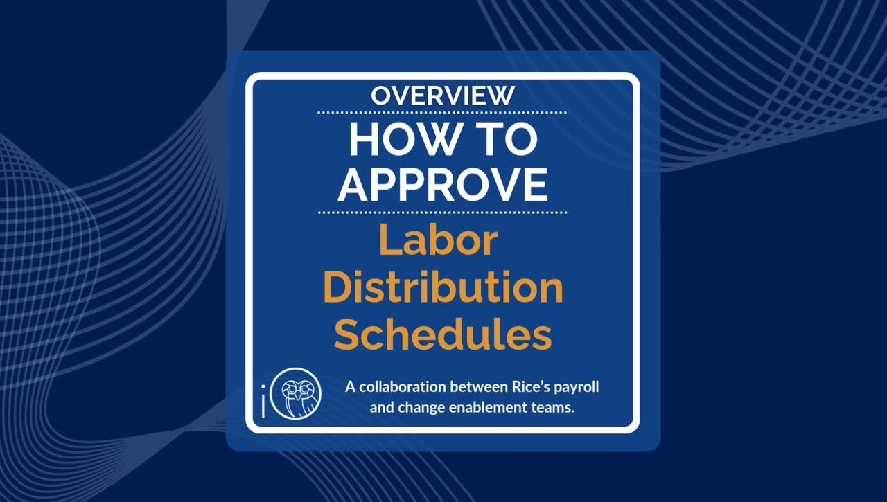 How to Approve a Labor Distribution
