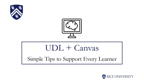 Thumbnail for entry Universal Design for Learning (UDL) in Canvas