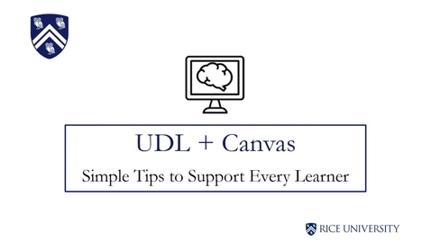 Thumbnail for Universal Design for Learning (UDL) in Canvas