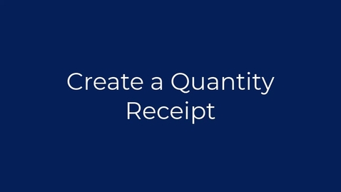 Thumbnail for Create a Quantity Receipt