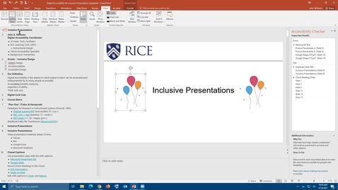 Thumbnail for entry PowerPoint Accessibility Essentials