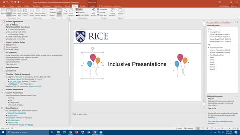 Thumbnail for PowerPoint Accessibility Essentials