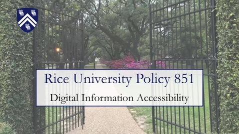 Thumbnail for Get to Know Rice Policy 851