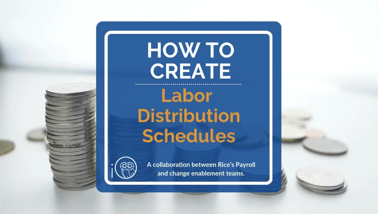 How to Create a Labor Distribution
