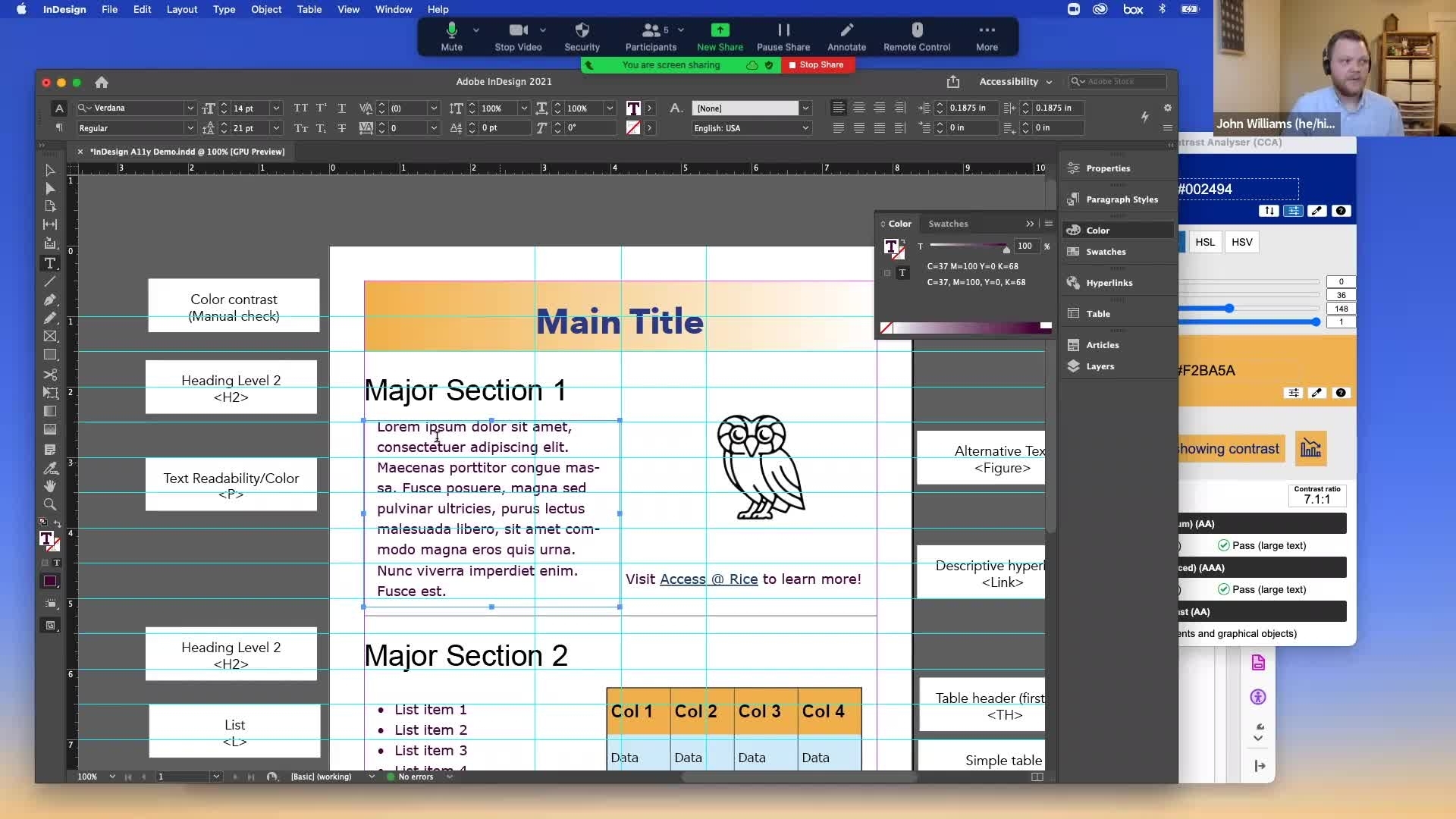 InDesign Accessibility Essentials - Rice University MediaSpace