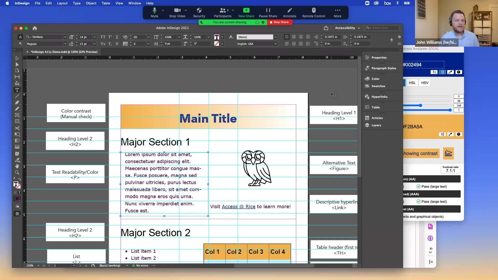 InDesign Accessibility Essentials - Rice University MediaSpace