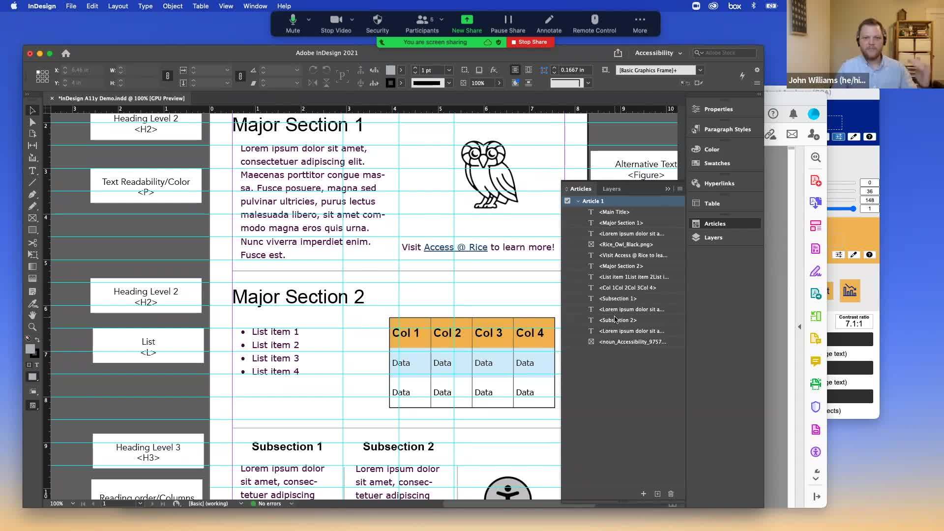 InDesign Accessibility Essentials - Rice University MediaSpace