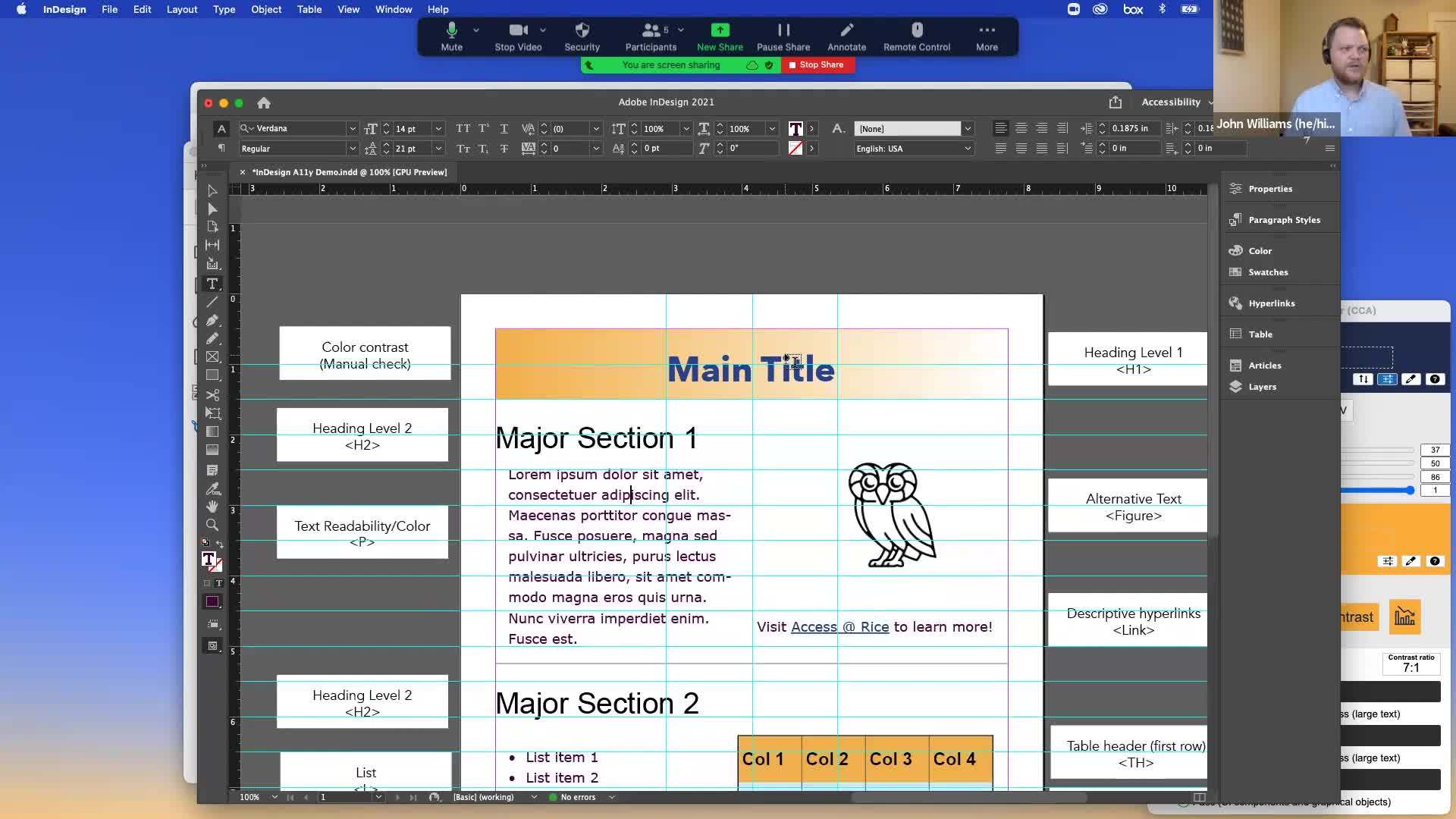 InDesign Accessibility Essentials - Rice University MediaSpace