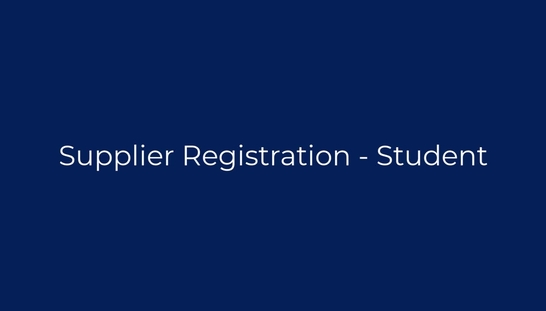 Supplier Registration - Students