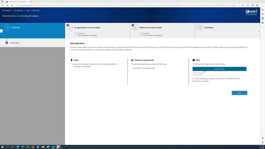 Opening zip file from online maintenance esri class 