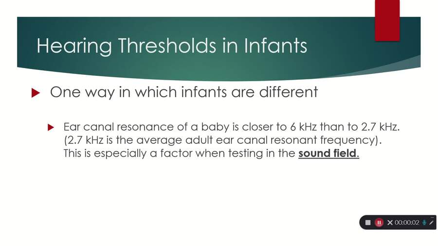 Ear canal dB SPL in infants and children